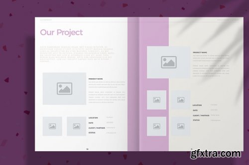 CreativeMarket - Lavender Brochure Layout 4166622