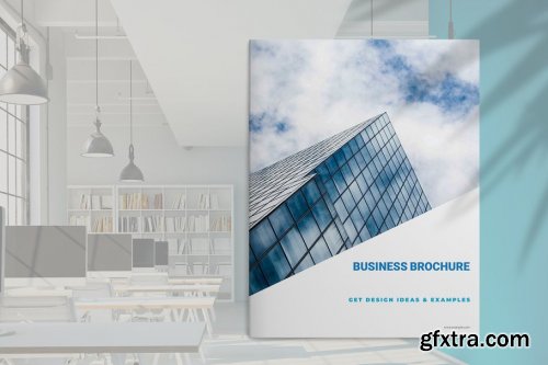 CreativeMarket - Blue Business Brochure Template 4166641