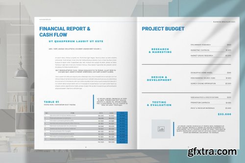 CreativeMarket - Blue Business Brochure Template 4166641