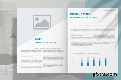 CreativeMarket - Blue Business Brochure Template 4166641