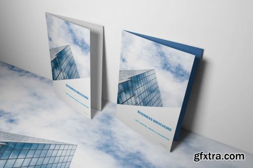 CreativeMarket - Blue Business Brochure Template 4166641