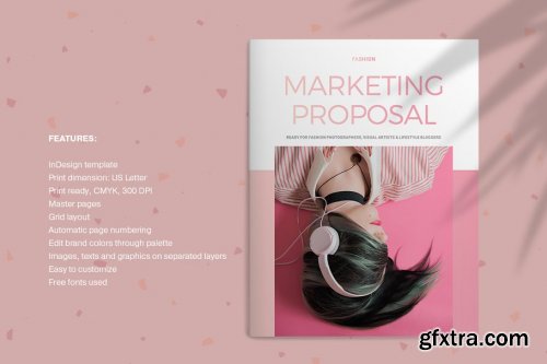 CreativeMarket - Pink Fashion Proposal Layout 4166654