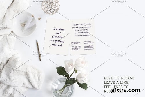 CreativeMarket - Simple Wedding Invitation 2577302