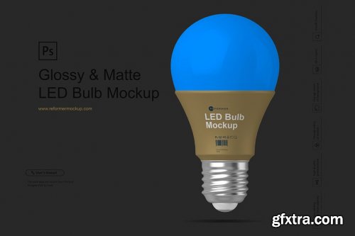 CreativeMarket - Glossy & Matte LED Bulb Mockup 4169906