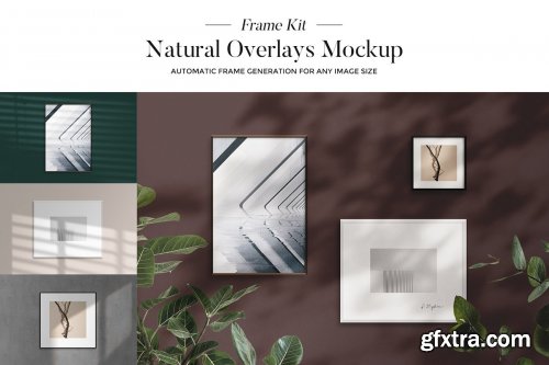 CreativeMarket - Frame Natural Overlays Mockup Kit 3884858