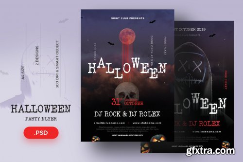 Halloween flyer template