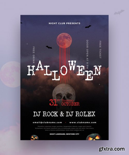 Halloween flyer template