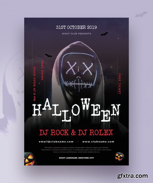 Halloween flyer template