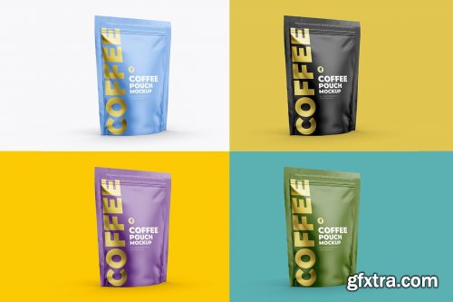 CreativeMarket - Coffee pouch mockup. Half side 4129535