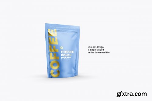 CreativeMarket - Coffee pouch mockup. Half side 4129535