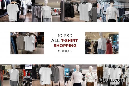 CreativeMarket - T-Shirt Shopping Mock-Up Vol.2 4062124