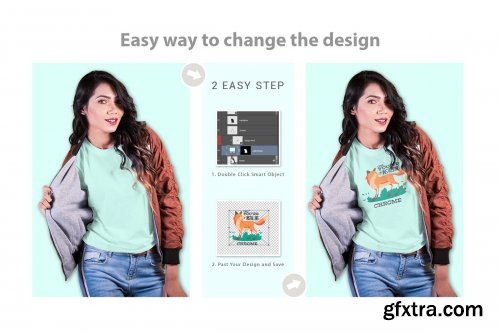 CreativeMarket - Female t-shirt Mockup-V-2-007 4180828