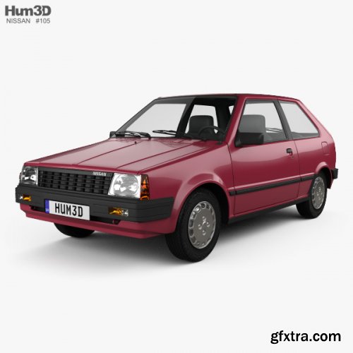 Nissan Micra 3-door 1982 3D model