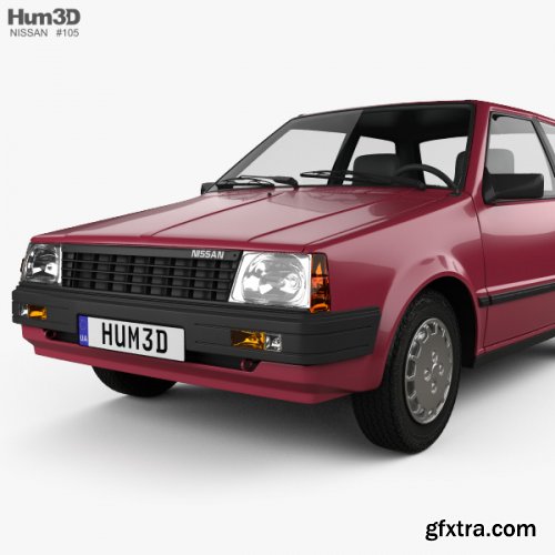 Nissan Micra 3-door 1982 3D model