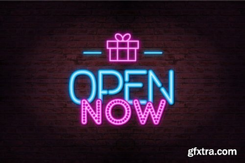 CreativeMarket - Neon Sign-Illustrator Effects 4115171