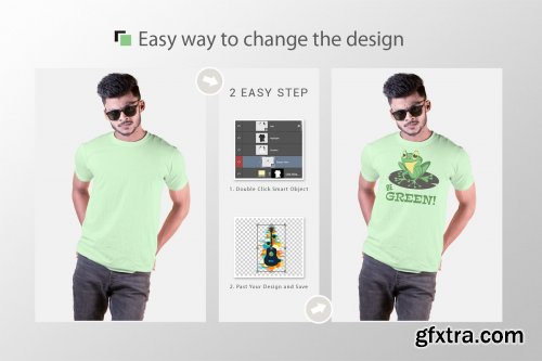 CreativeMarket - Male t-shirt Mockup-V-2-002 4180927