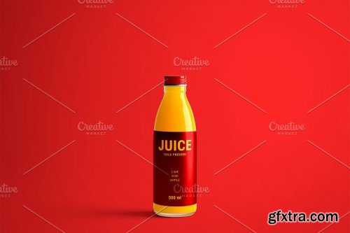 CreativeMarket - Juice Bottle SM Mock-Up #3 [V2.0] 4177566