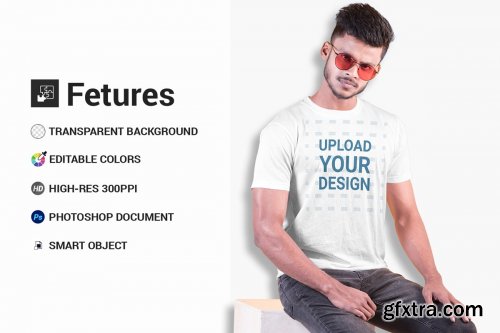 CreativeMarket - Male t-shirt Mockup-V-2-002 4180927