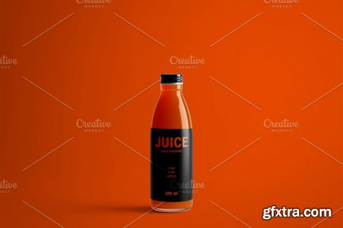 CreativeMarket - Juice Bottle SM Mock-Up #3 [V2.0] 4177566