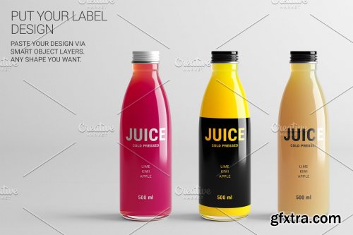 CreativeMarket - Juice Bottle SM Mock-Up #3 [V2.0] 4177566