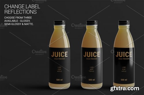 CreativeMarket - Juice Bottle SM Mock-Up #3 [V2.0] 4177566