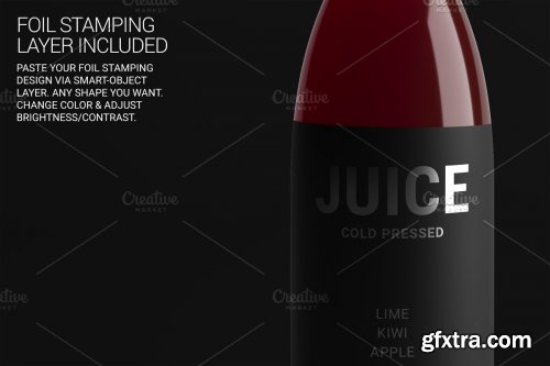 CreativeMarket - Juice Bottle SM Mock-Up #3 [V2.0] 4177566