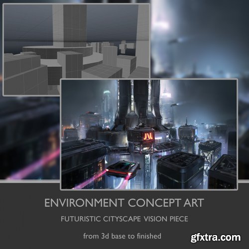 Environment concept art Tutorial: Cityscape