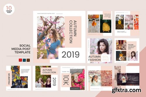 Autumn Fashion Sale Social Media Kit PSD & AI