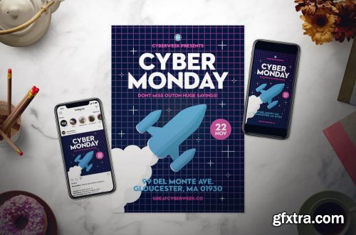 Cyber Monday Flyer Set 