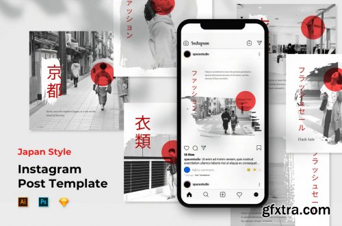 Instagram Post Template - Japan Fashion Style