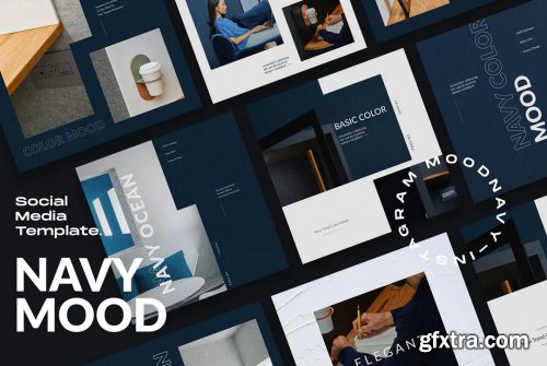 Navy Mood - Social Media Template + Stories