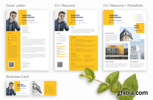 Professional Creative CV Resume - Glowza Architect