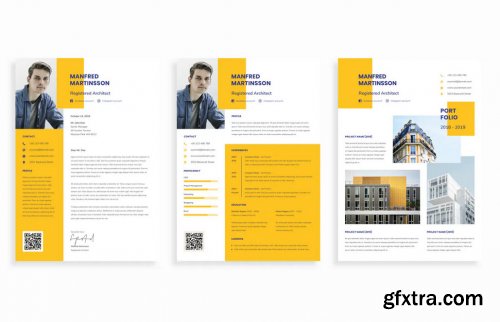 Professional Creative CV Resume - Glowza Architect