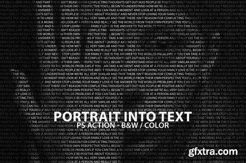 Portrait Into Text Photoshop Action