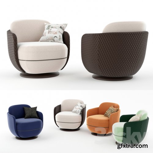 Armchair Miles Lounge by Wittmann 