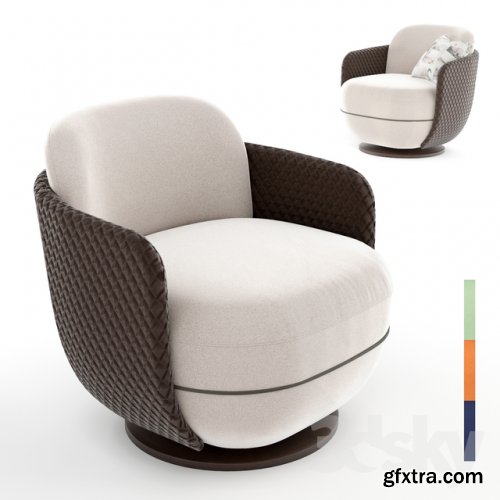 Armchair Miles Lounge by Wittmann 