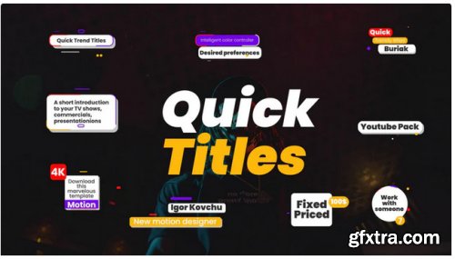 Quick Trendy Titles - After Effects 301960