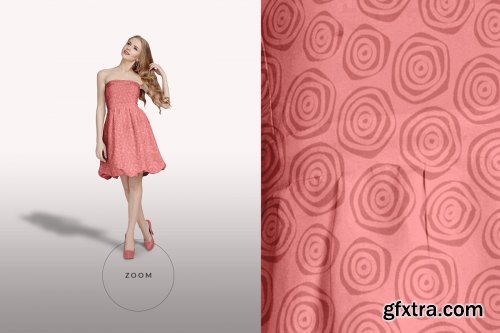 CreativeMarket - Shoulder Less Cocktail Dress Mockup 4140445