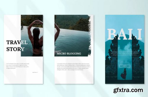 Instagram Story Template - Travel Brush Style