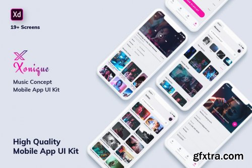 MobileApp UI Kit Light Version (XD)