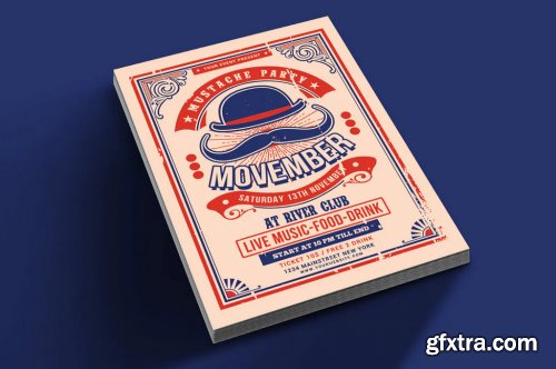 Movember Moustache Party Flyer