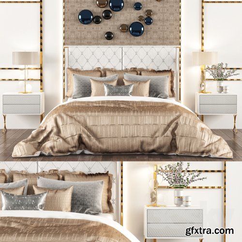  Fendi montgomery bed 02 3D model