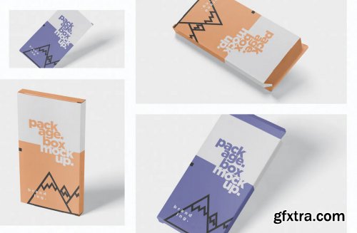 Package Box Mock-Up - Flat Rectangle Shape