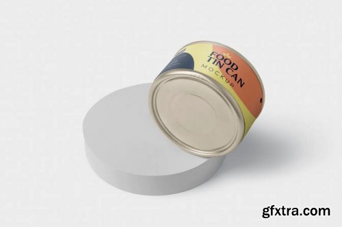 Food Tin Can Mockup Small Size - Round