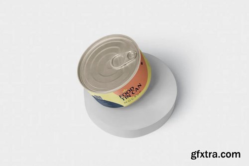 Food Tin Can Mockup Small Size - Round