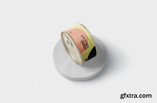 Food Tin Can Mockup Small Size - Round