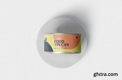 Food Tin Can Mockup Small Size - Round