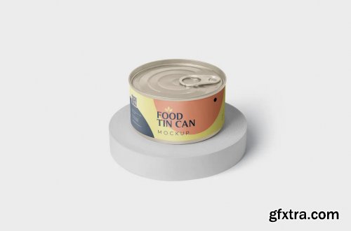 Food Tin Can Mockup Small Size - Round