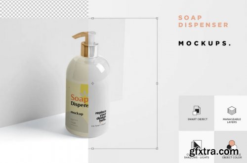 Soap Dispenser Mockup - Round Shape