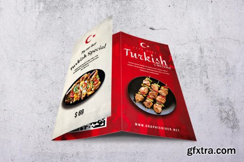 Turkish Cuisine Trifold A4 & US Letter Menu